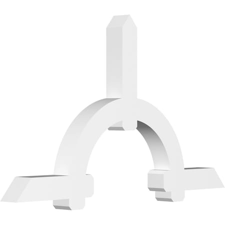 Ekena Millwork Ericson Architectural Grade PVC Gable Bracket, 84"W x 49"H x 6"D x 6"F, 14/12 Pitch GBP084X49X0606ERI00